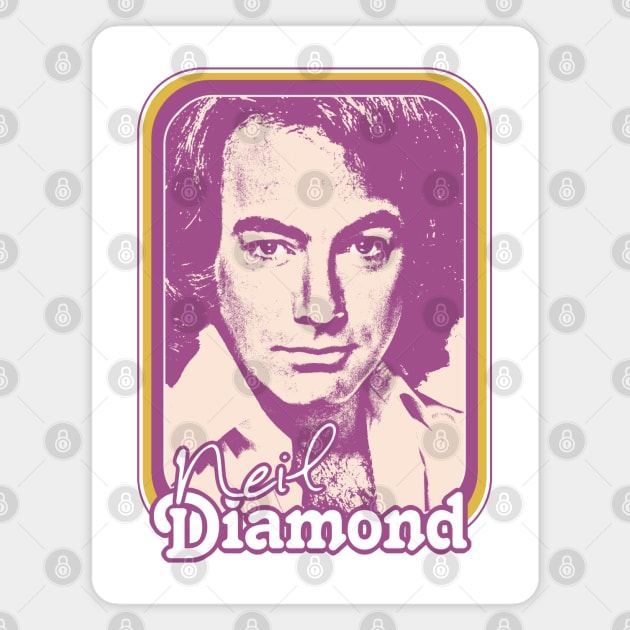 Neil Diamond /// Retro 1970s Fan Design Magnet by DankFutura